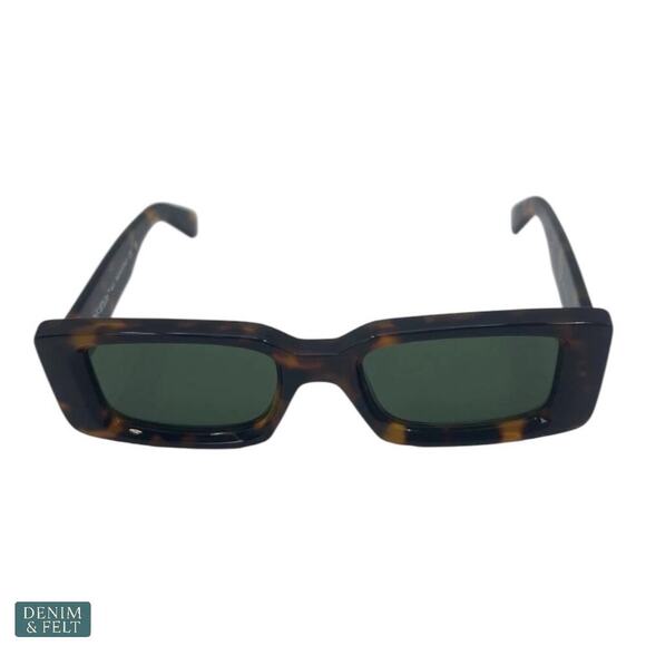 Off-White Arthur Havana Green Lens Rectangle Sunglasses OERI016 6455 NEW/NIB!! main image 9